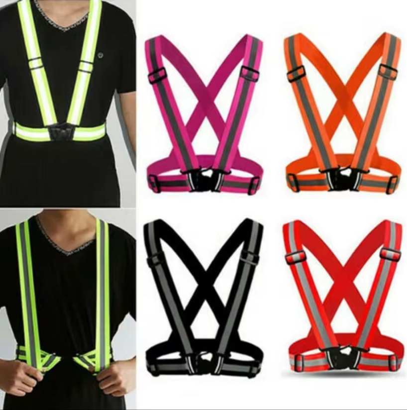 Colour reflective vest belt - unisex