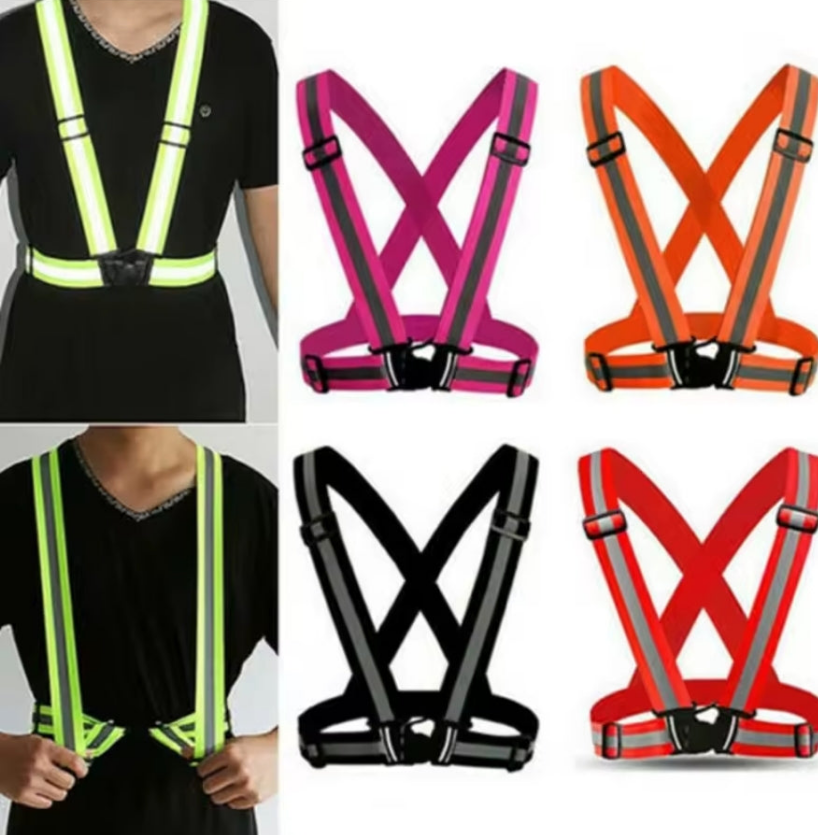 Colour reflective vest belt - unisex