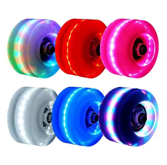 Light up wheels combo set- 8 wheels, bearing & tool