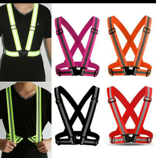 Colour reflective vest belt - unisex