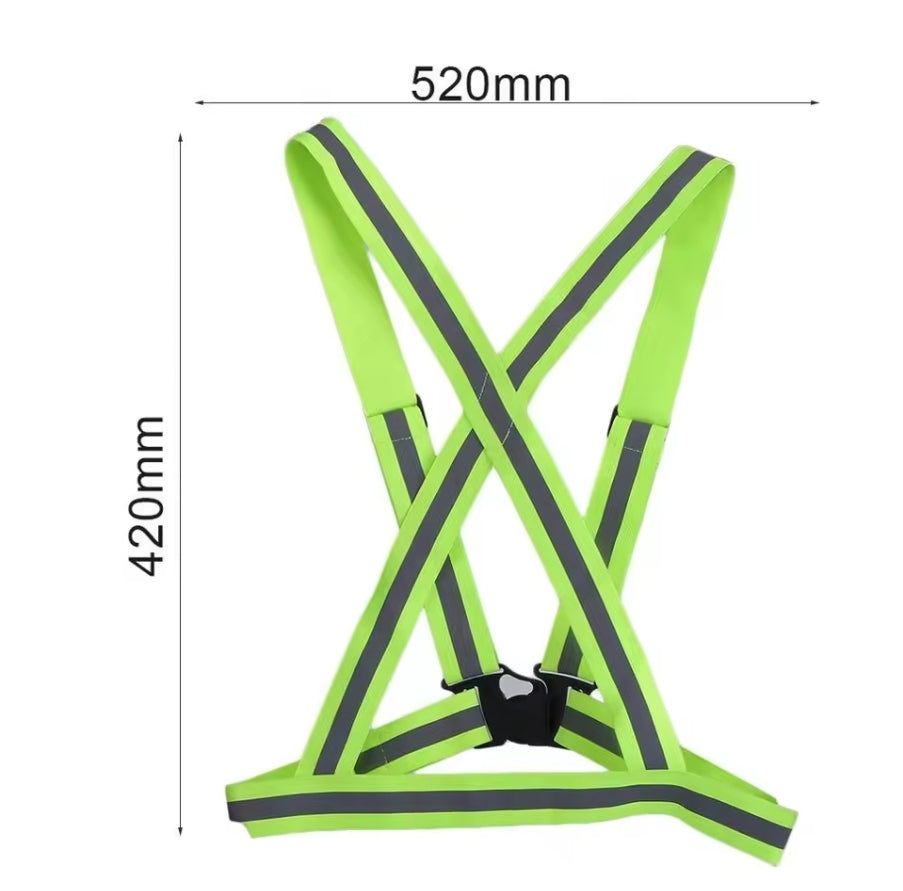 Colour reflective vest belt - unisex